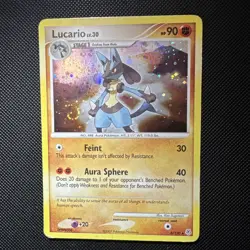 Pokemon Lucario 90 HP Diamond & Pearl 6/130 Holo Bleed & Swirl! MP/HP Condition - Image 1
