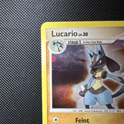 Pokemon Lucario 90 HP Diamond & Pearl 6/130 Holo Bleed & Swirl! MP/HP Condition - Image 2