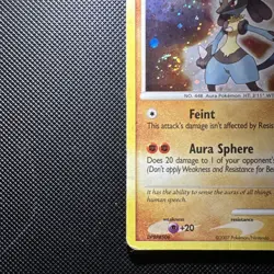 Pokemon Lucario 90 HP Diamond & Pearl 6/130 Holo Bleed & Swirl! MP/HP Condition - Image 4