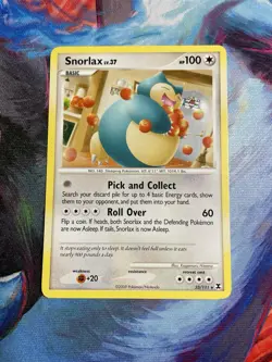 Pokemon Snorlax Rising Rivals Rare 33/111 100 HP Basic 2009 Regular - Image 1