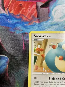 Pokemon Snorlax Rising Rivals Rare 33/111 100 HP Basic 2009 Regular - Image 3