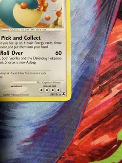 Pokemon Snorlax Rising Rivals Rare 33/111 100 HP Basic 2009 Regular - Image 5