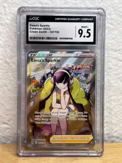 CGC 9.5 Crown Zenith Elesa's Sparkle 147/159 Ultra Rare Holo Pokemon Mint+ - Image 1