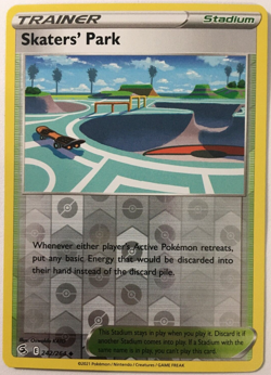 POKEMON SKATERS' PARK 242/264 FUSION STRIKE UNCOMMON REVERSE HOLO NEAR MINT - Image 1