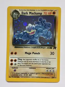 Pokemon Dark Machamp Holo Rare Team Rocket 10/82 Wizards 2000 English Unlimited - Image 1