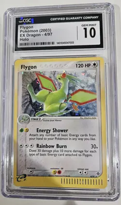 2003 POKEMON EX DRAGON #4 FLYGON HOLO CGC 10 NOT PSA - Image 1
