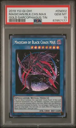 Magician of Black Chaos MAX Yugioh 2019 TN19-EN002 Secret Rare Limited PSA 10 - Image 1