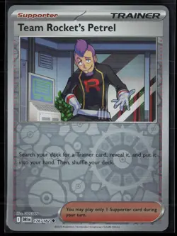 TEAM ROCKET'S PETREL 176/182 Uncommon Destined Rivals Pokemon Reverse Holo NM/M - Image 2