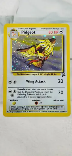 Pidgeot 14/130 Holo Rare Pokemon 2000 Base Set 2 MP - Image 1