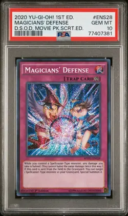Magicians' Defense Yugioh 2024 MVP1-ENS28 Secret Rare 1st Edition PSA 10 - Image 1