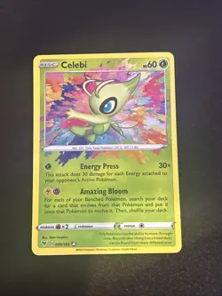 Pokemon TCG Celebi Card Vivid Voltage, Amazing Rare, 009/185 Nm - Image 1