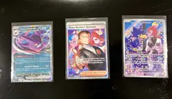 Pokemon TCG Destined Rivals Team Rockets Giovanni And Murkrow 3 Card Lot - Image 1