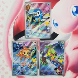 Piplup 042 + Chimchar 041 + Turtwig 040 - First Partner Pokemon Cards - #L240 - Image 1