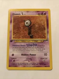 1st Edition Unown L 86/105 - Neo Destiny - Near Mint Card - Image 1