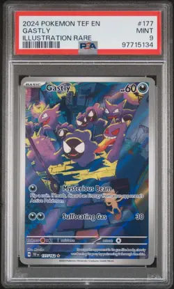 Gastly 177/162 Illustration Rare PSA 9 Temporal Forces Pokemon Card - Image 1