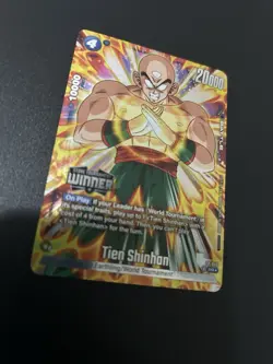 Dragon Ball SCG Tournament Winner Card Tien Shinhan FP-045 Alt Art - Image 2
