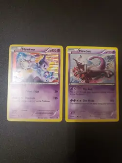 Pokemon TCG Two Cards - Mewtwo 53/113 & Mewtwo XY101 Holos - Image 1
