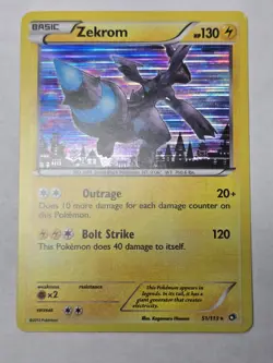 Zekrom 51/113 Holo Legendary Treasures - Pokemon Card - NM - Image 1
