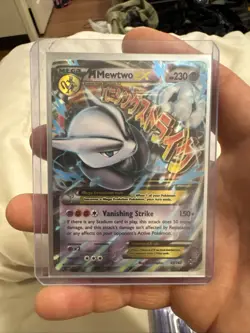 M Mewtwo EX 63/162 Mega Ultra Rare XY BreakThrough Pokemon TCG Card Mint - Image 1