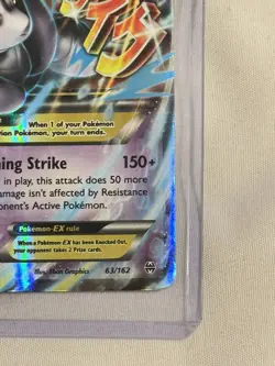 M Mewtwo EX 63/162 Mega Ultra Rare XY BreakThrough Pokemon TCG Card Mint - Image 2