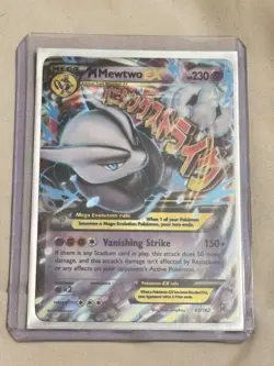 M Mewtwo EX 63/162 Mega Ultra Rare XY BreakThrough Pokemon TCG Card Mint - Image 5