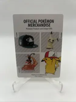 2017 Ash Hat Pikachu Plush Pokemon Center Promo Insert Card - Image 2
