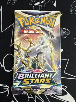 Nintendo Pokemon TCG Sword & Shield Brilliant Stars Booster Pack - 10 Cards 820650809965 - Image 1
