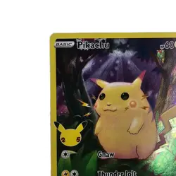Pikachu 5/25 Pokemon Celebrations 25th Anniversary Set Full Art Card - Image 5