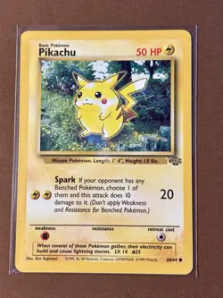 Pikachu Jungle 60/64 Pokemon WOTC Card Unlimited Non Holo Vintage Common - Image 1