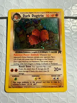 Dark Dugtrio 6/82 Team Rocket Holo Pokemon Card TCG WOTC - Image 1