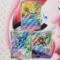 Rowlett 043 + Litten 044 + Popplio 045 - First Partner Pokemon Cards #L239 - Image 1