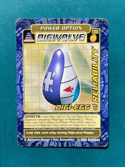 BO-157 Digi-Egg of Reliability Digimon Card Digi-Battle Series 3 2000 Bandai MP - Image 1