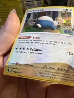 Pokemon Card TCG - Snorlax 055/078 Cosmos Holo Promo Exclusive Pokemon GO NM - Image 1