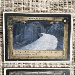 Decipher Lord of the Rings TCG Hornburg Causeway Edoras 9 Site Card Lot - Image 2
