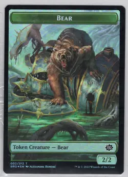 1x Bear/Powerstone Token *Foil* - The Brothers' War - Near Mint - Image 1