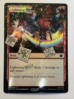 Lightning Bolt Pool Party FOIL SLD Secret Lair x Deadpool MTG Magic NM - Image 1