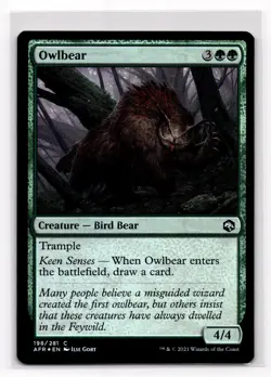 MTG Owlbear FOIL Adventures in the Forgotten Realms AFR Common #198 - Image 1