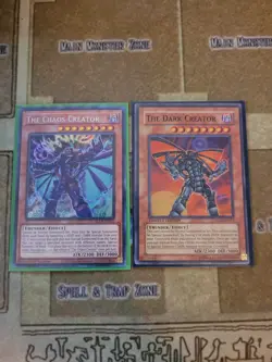 YUGIOH THE DARK CREATOR RGBT SUPER + THE CHAOS CREATOR BLCR SECRET 1ST ED NM - Image 1