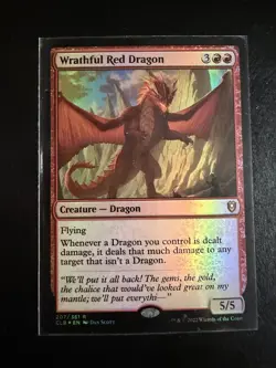 MTG -NM FOIL - Wrathful Red Dragon - Commander Legends: Battle for Baldur's Gate - Image 1