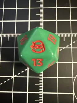 TMNT Spindown Die / Dice Magic the Gathering / MTG Green / Red - Image 1