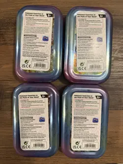 *EMPTY* Pokemon Prismatic Evolution Mini Tin Lot of 4- Including ART and COINS! - Image 2