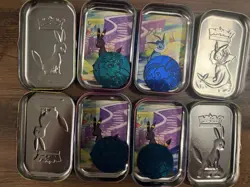 *EMPTY* Pokemon Prismatic Evolution Mini Tin Lot of 4- Including ART and COINS! - Image 3