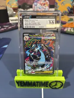 Mega Charizard X ex 2025 Pokemon Black Star Promos CGC 10 #023 - Image 1