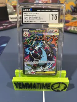 Mega Charizard X ex 2025 Pokemon Black Star Promos CGC 10 #023 - Image 2