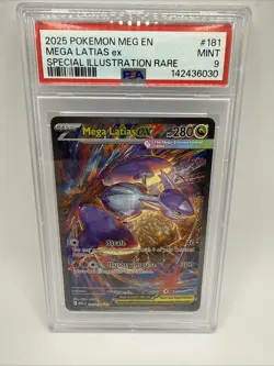 2025 POKEMON MEG EN-MEGA EVOLUTION #181 MEGA LATIAS EX PSA 9 - Image 1