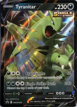 Tyranitar V SWSH109 Holo Promo Sword & Shield Promo Pokemon Near Mint - Image 1