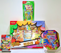 Pokemon TCG Mega Evolution Ascended Heroes: Deluxe Pin Box, Blister, Tin, Bundle - Image 4