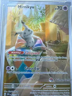 2024 Pokemon SVP EN Mimikyu #075 Paldean Fates Pokemon Center ETB Promo PSA 10 - Image 3