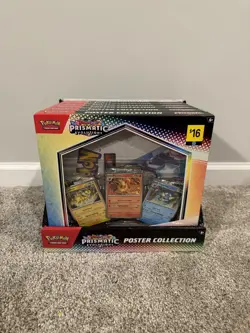 Pokemon TCG Prismatic Evolutions Poster Collection Set Of 6 w/ Display Case. - Image 1