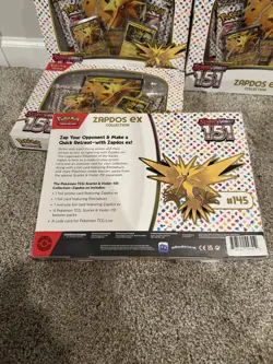 Pokemon TCG S&V 151 Zapdos EX Collection Box Lot of 5 - Image 3
